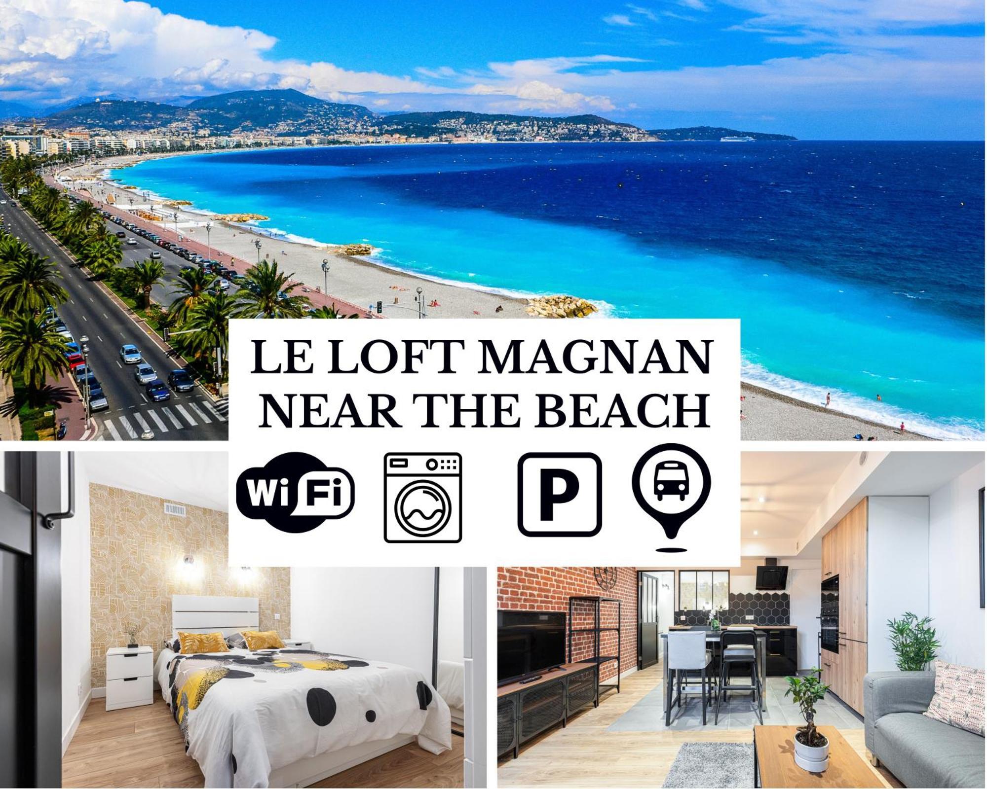 Le Loft Magnan - Ac- Pres Mer - Wifi - Parking - Confort Et Moderne - Supermarches Et Tram Proches Nizza Exterior foto